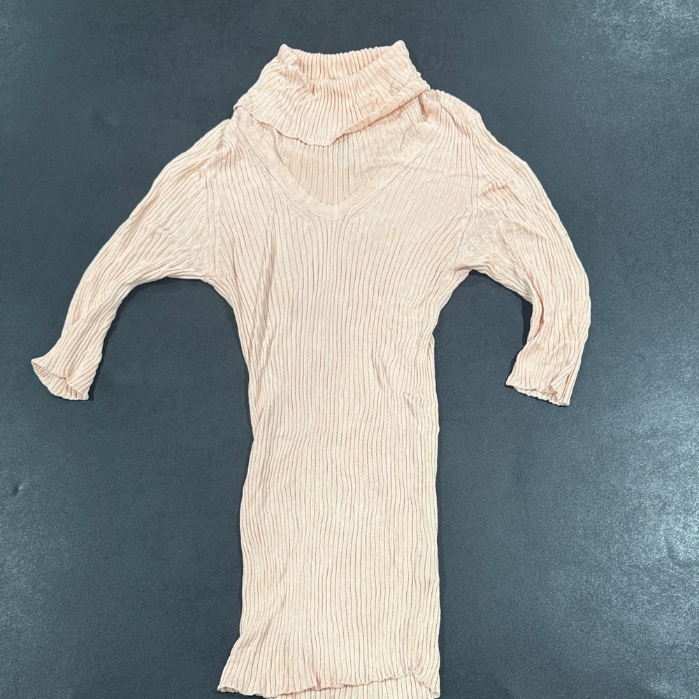 Calvin Klein Peach Ribbed Top